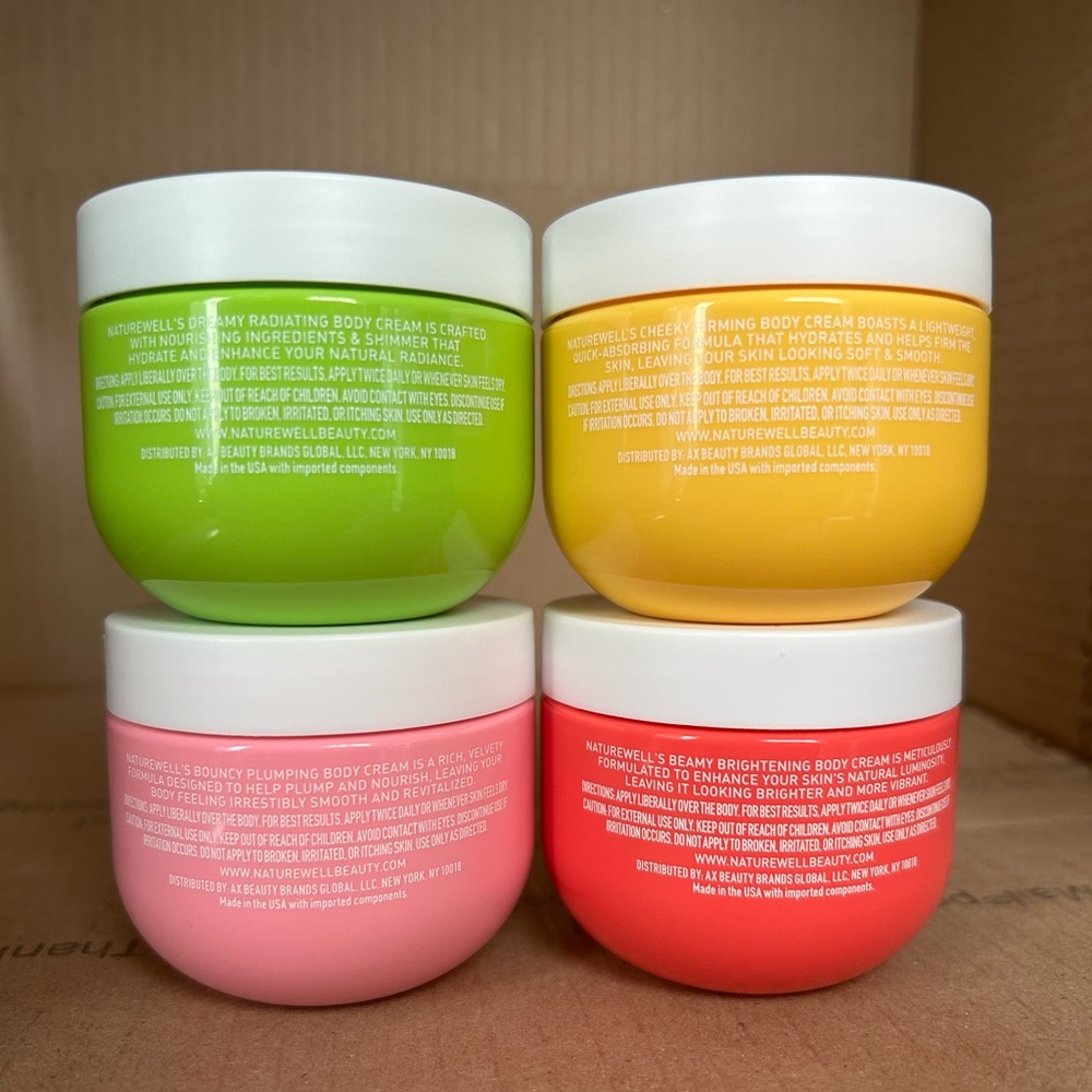 New! NatureWell Body Cream Set 3oz: Bouncy, Beamy, Dreamy, Cheeky. - Picture 2 of 5